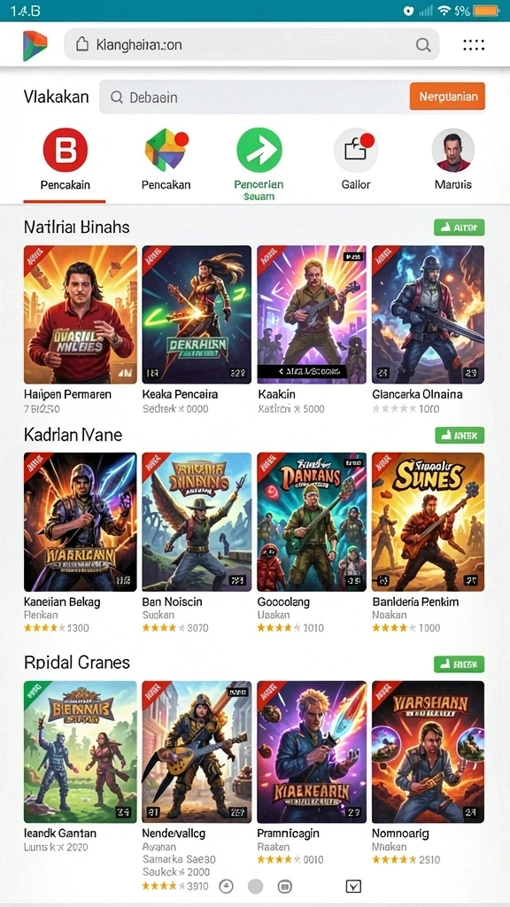 Pengguna sedang bersaing dalam mode multiplayer.
