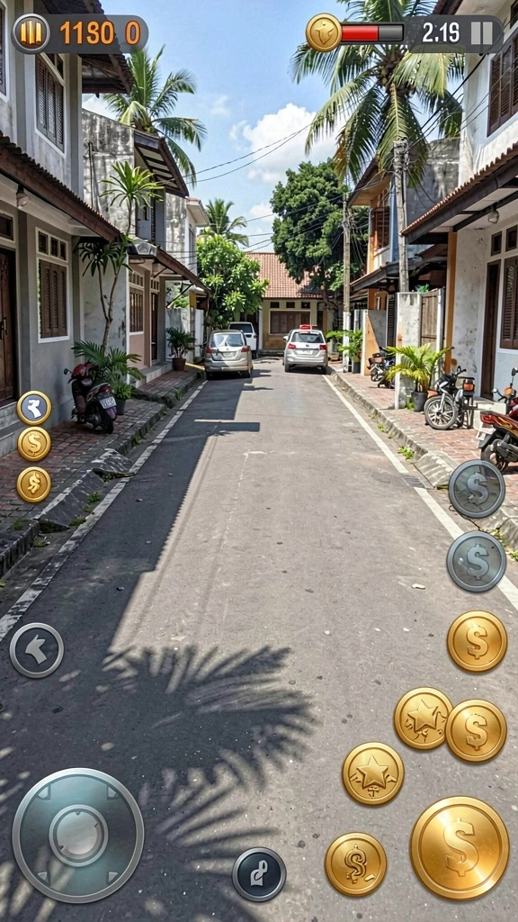 Pemain sedang berkompetisi di mode multiplayer.