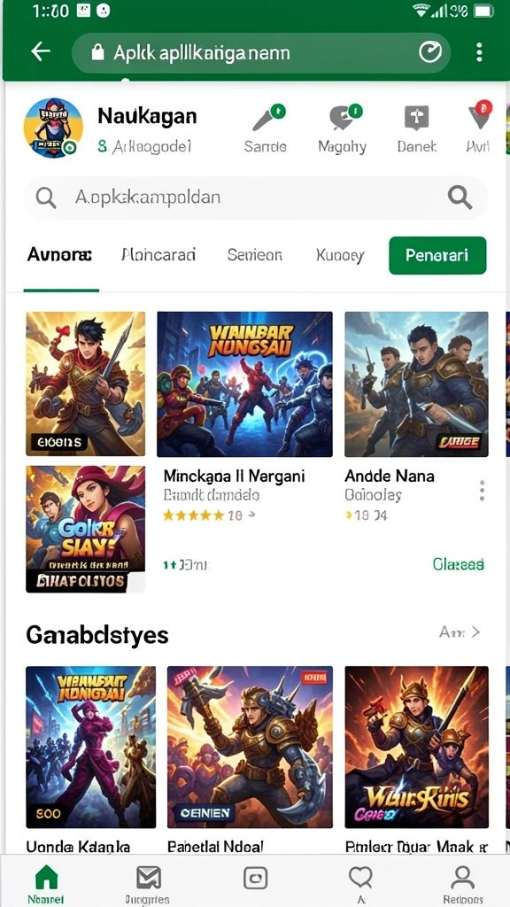 Tampilan karakter utama yang siap beraksi.