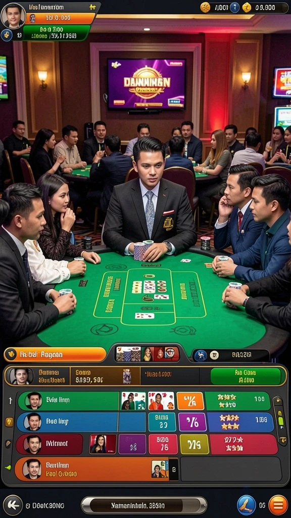 Layar awal menampilkan karakter yang dapat dikostumisasi.