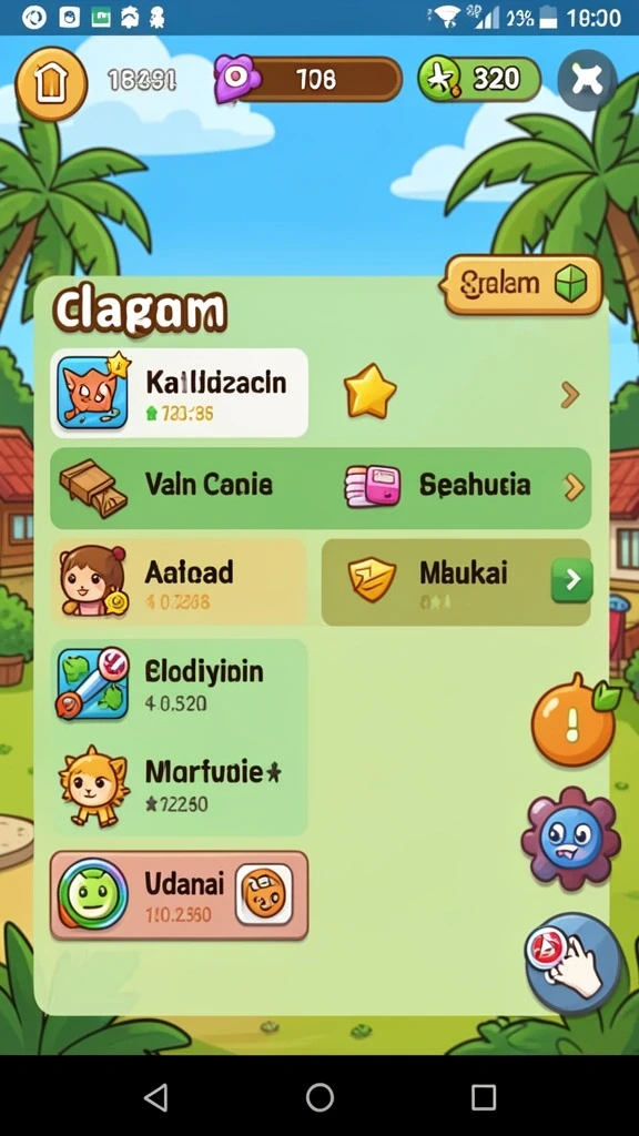 Menu mode permainan yang beragam dan menarik.
