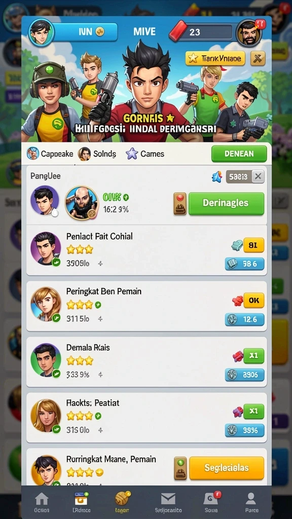 Tantangan seru di setiap level yang sulit.