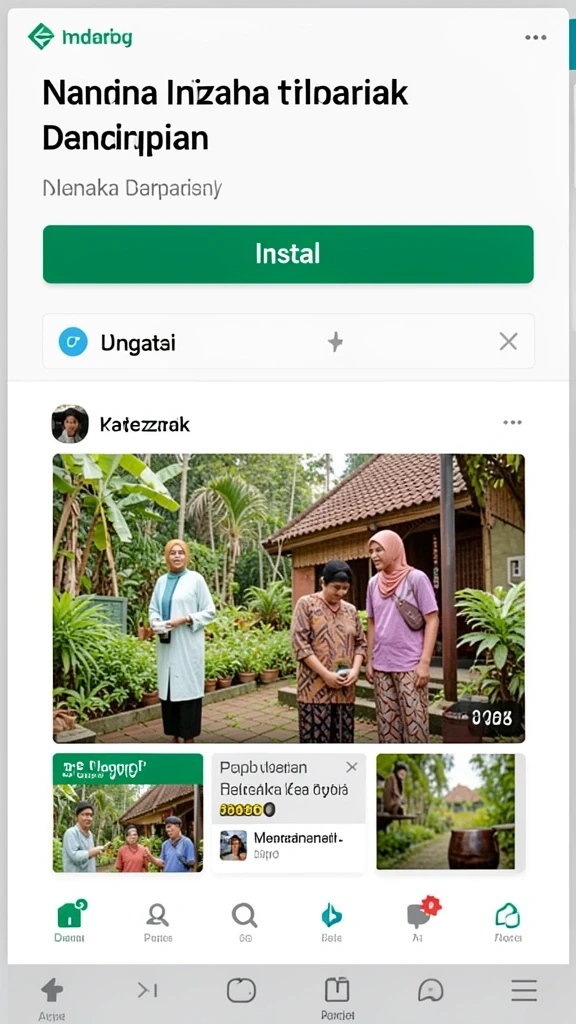 Screenshot level menantang dengan latar belakang yang indah.
