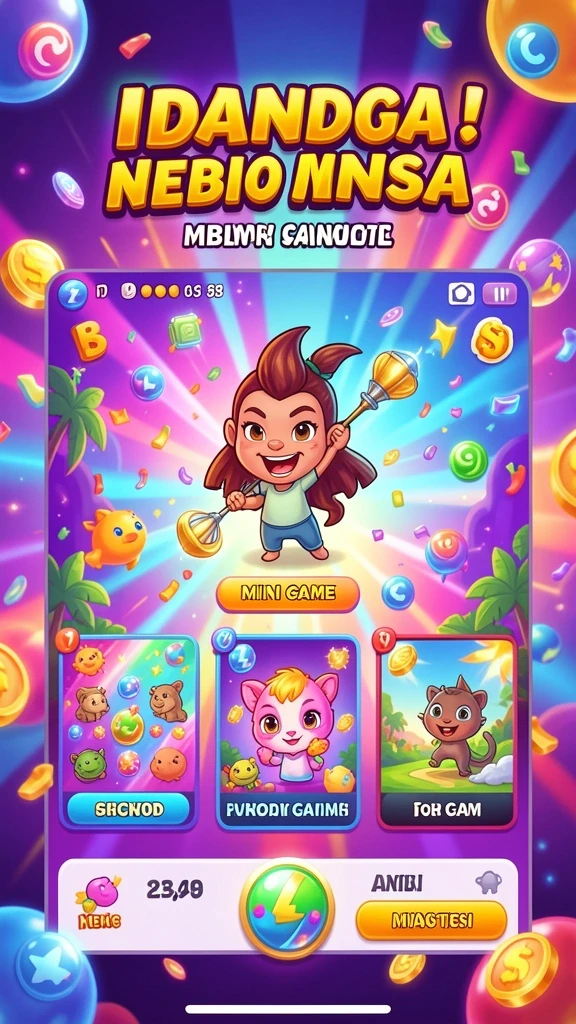 Tampilan utama permainan dengan berbagai pilihan mesin slot.