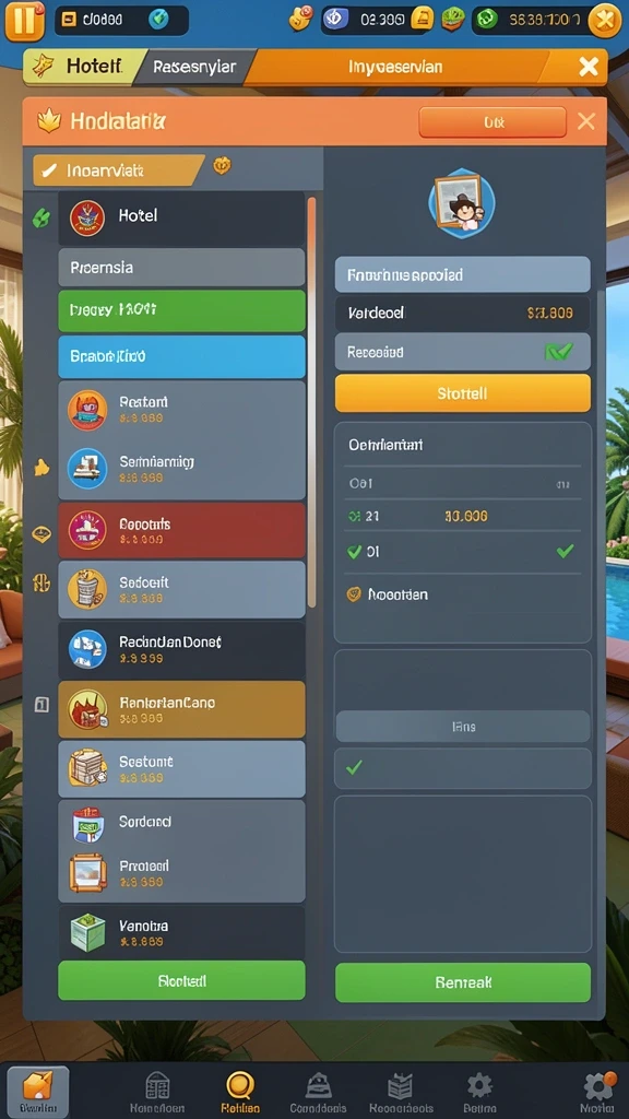 Menu permainan dengan pilihan mode yang beragam.