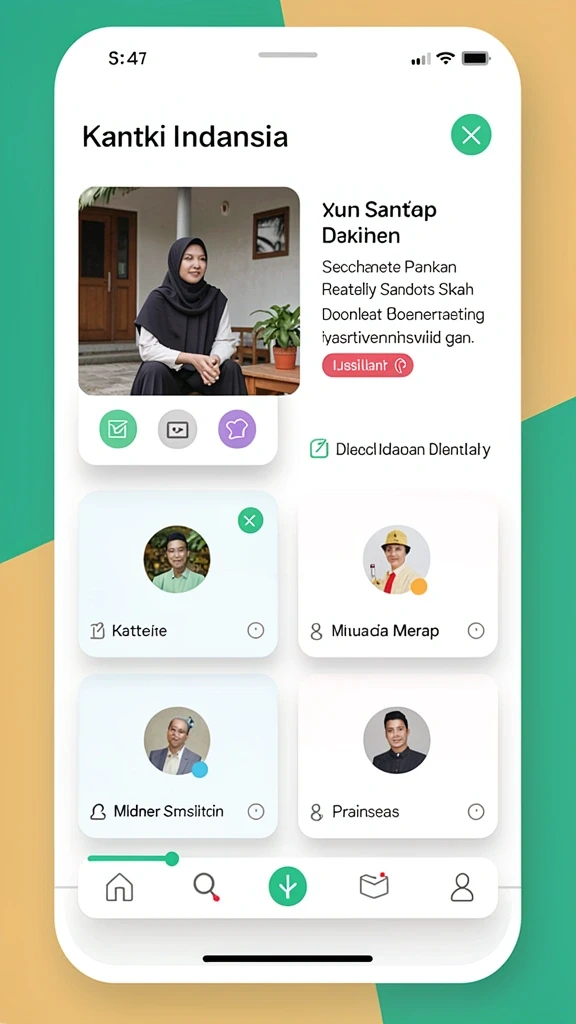 Tampilan akun pengguna yang mudah dinavigasi.