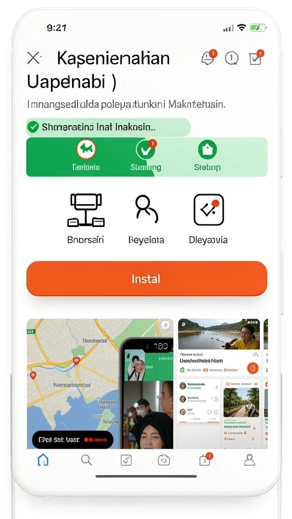 Tampilan awal yang menarik dan user-friendly.