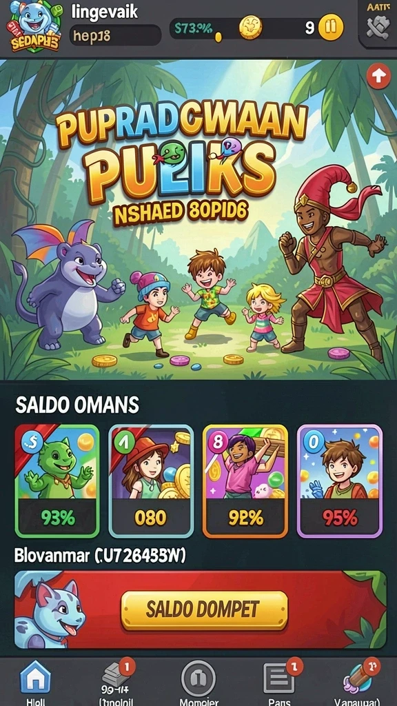 Tampilan awal yang menarik dan penuh warna.