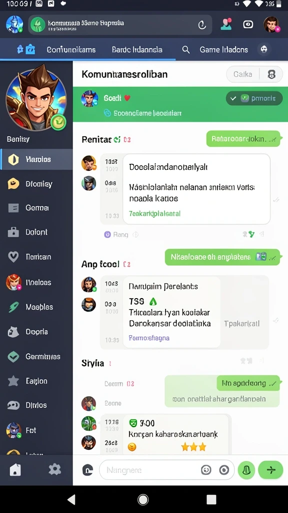 Berbagai mode permainan untuk dipilih.