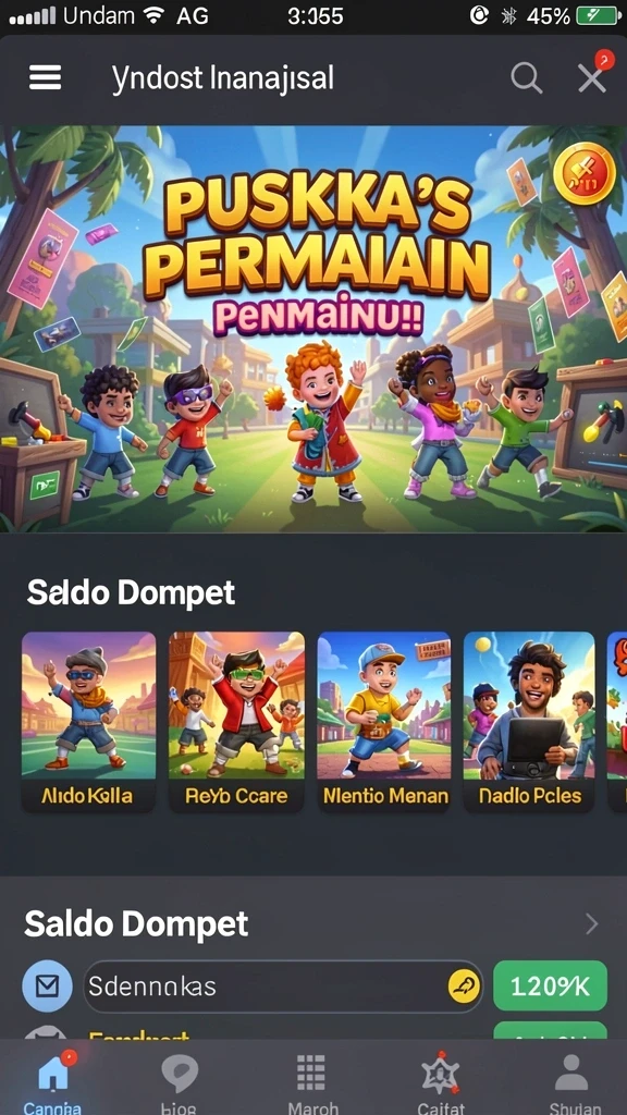 Koleksi karakter yang beragam untuk dipilih.
