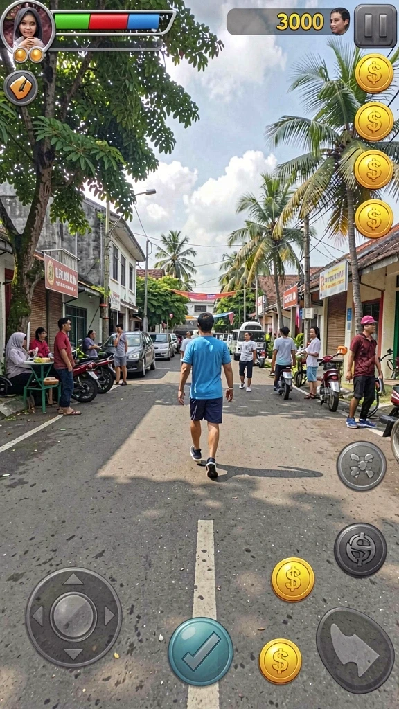 Momen seru dalam pertandingan yang mendebarkan.