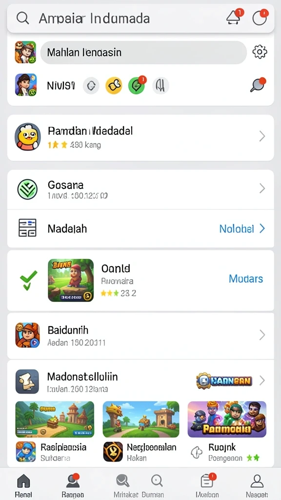 Berbagai mode permainan yang menantang dan seru.